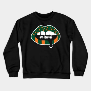 Miami Lips Crewneck Sweatshirt